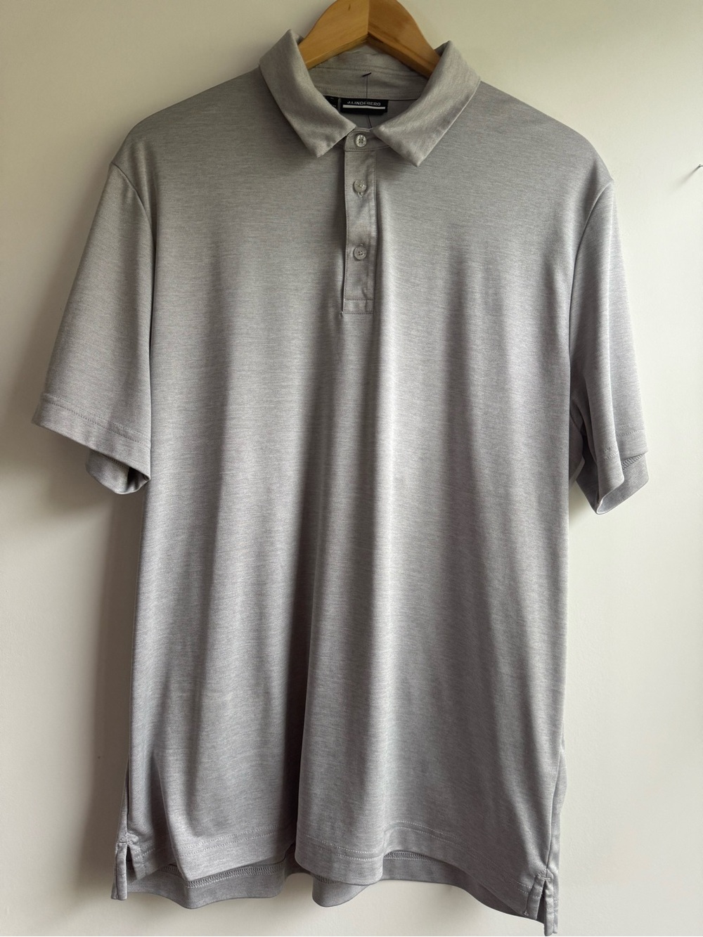 J.Lindeberg Men's Light Gray Polo Shirt